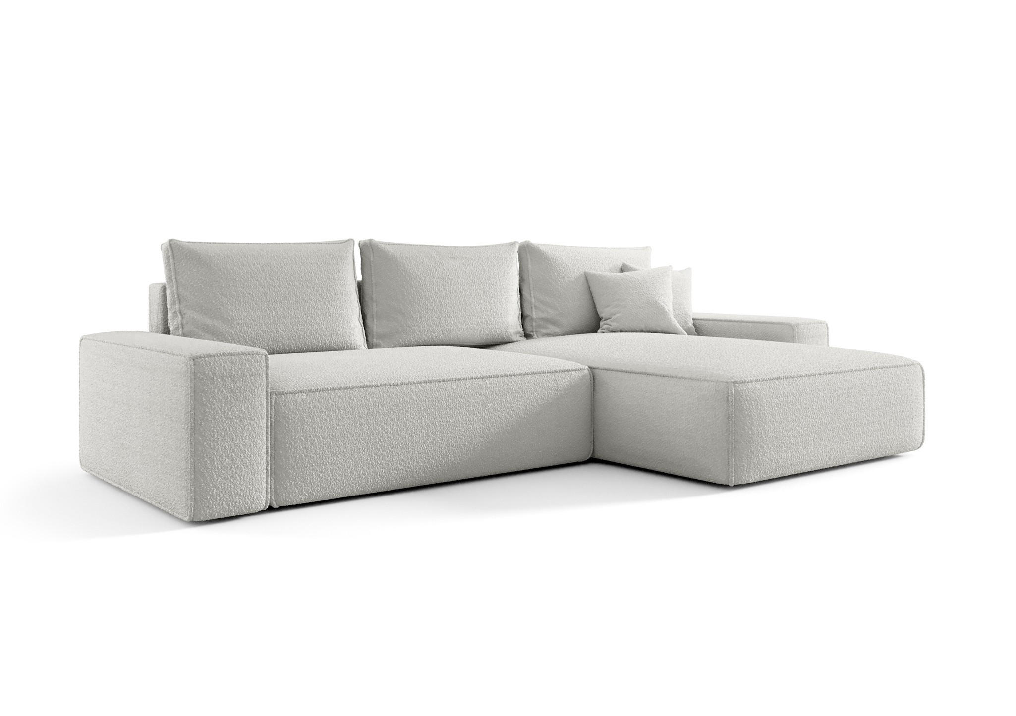 ECKSOFA Walken Mit Schlaffunktion - Weiß, Holzwerkstoff/Textil (280/185cm) - Fun Möbel