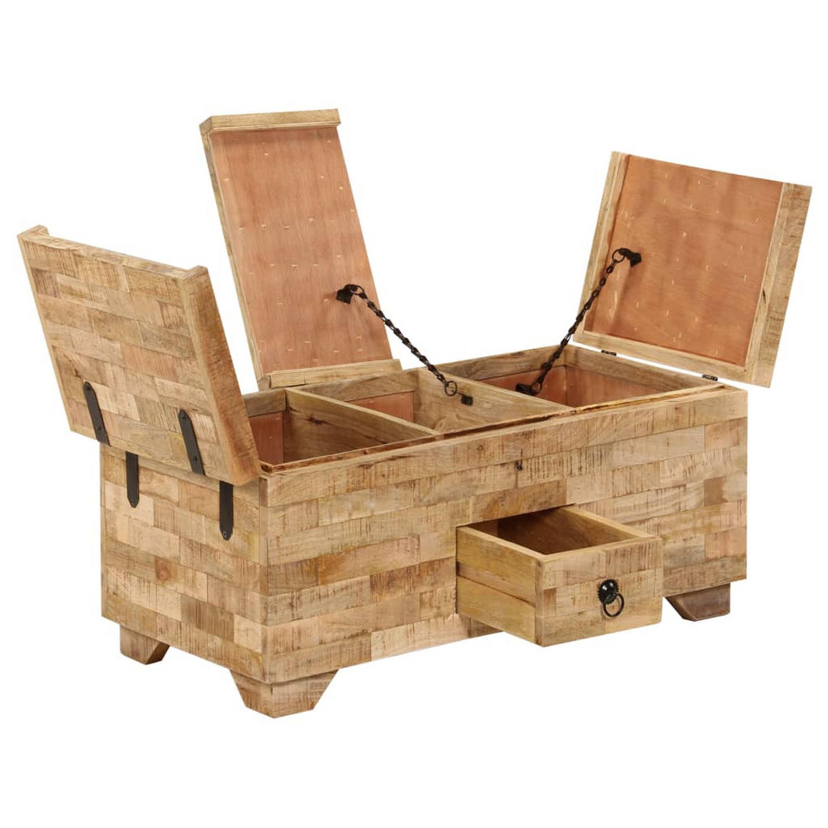 COUCHTISCH Massivholz Mango 80x40x35 cm - Braun, Holzwerkstoff (80/40/35cm) - furnicato
