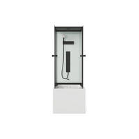DUSCHBADEWANNE - 1 Person - metall - schwarz, weiß Daria - Schwarz/Weiß, Metall (150/215/75cm) - Vente-Unique