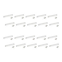 MÖBELGRIFFE Zagreb, L236mm, 224mm Achsenabstand, Zamak, Nickel satiniert 20er-set - Silberfarben, Kunststoff (1.2/4/23.6cm) - EMUCA