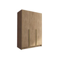 KLEIDERSCHRANK Calia I - Eichefarben/Goldfarben, Holzwerkstoff/Metall (150/215/58cm) - MIRJAN24