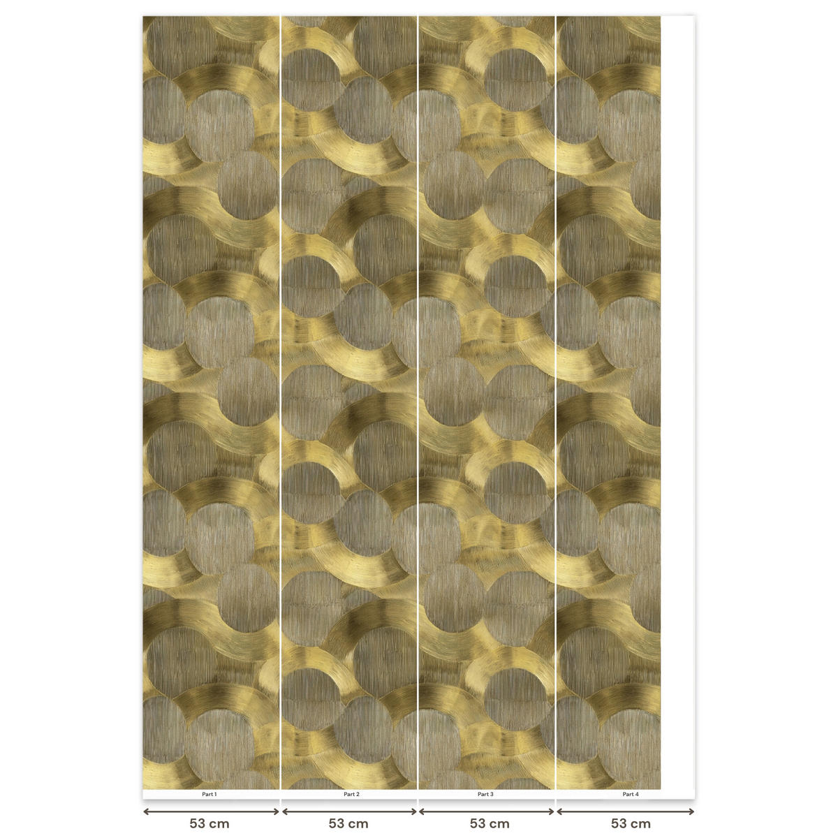 TAPETE - Modern - Geometrisch - Gold - 200x300 cm - Goldfarben, Papier (200/300cm) - OnlyWow