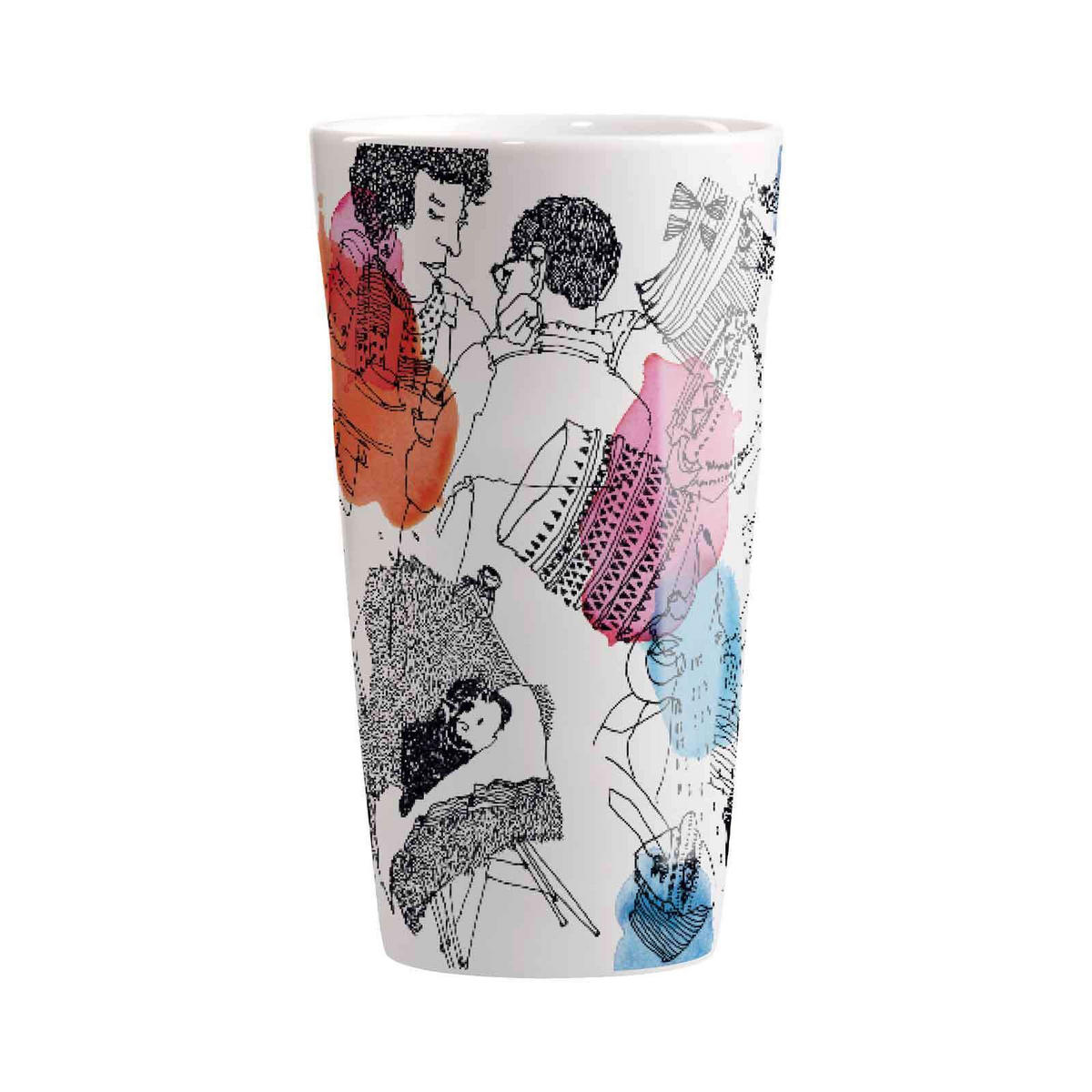 KAFFEEBECHER XL Genussklasse bunt 525 ml - Multicolor, Keramik (0.525L) - Ritzenhoff