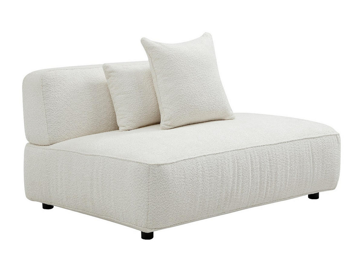 RECAMIERE ohne Schlaffunktion - 1 Person - stoff - gebrochenes weiß Lelaco - Weiß, Textil (145/74/105cm) - Vente-Unique