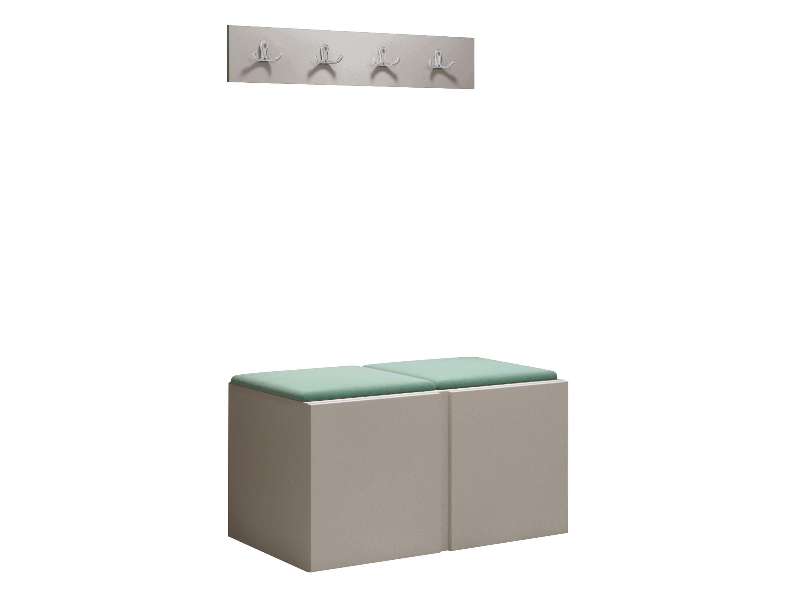 GARDEROBEN-SET Orion VI - Kaschmir/Mintgrün, Holzwerkstoff/Kunststoff (84/42/46cm) - MIRJAN24