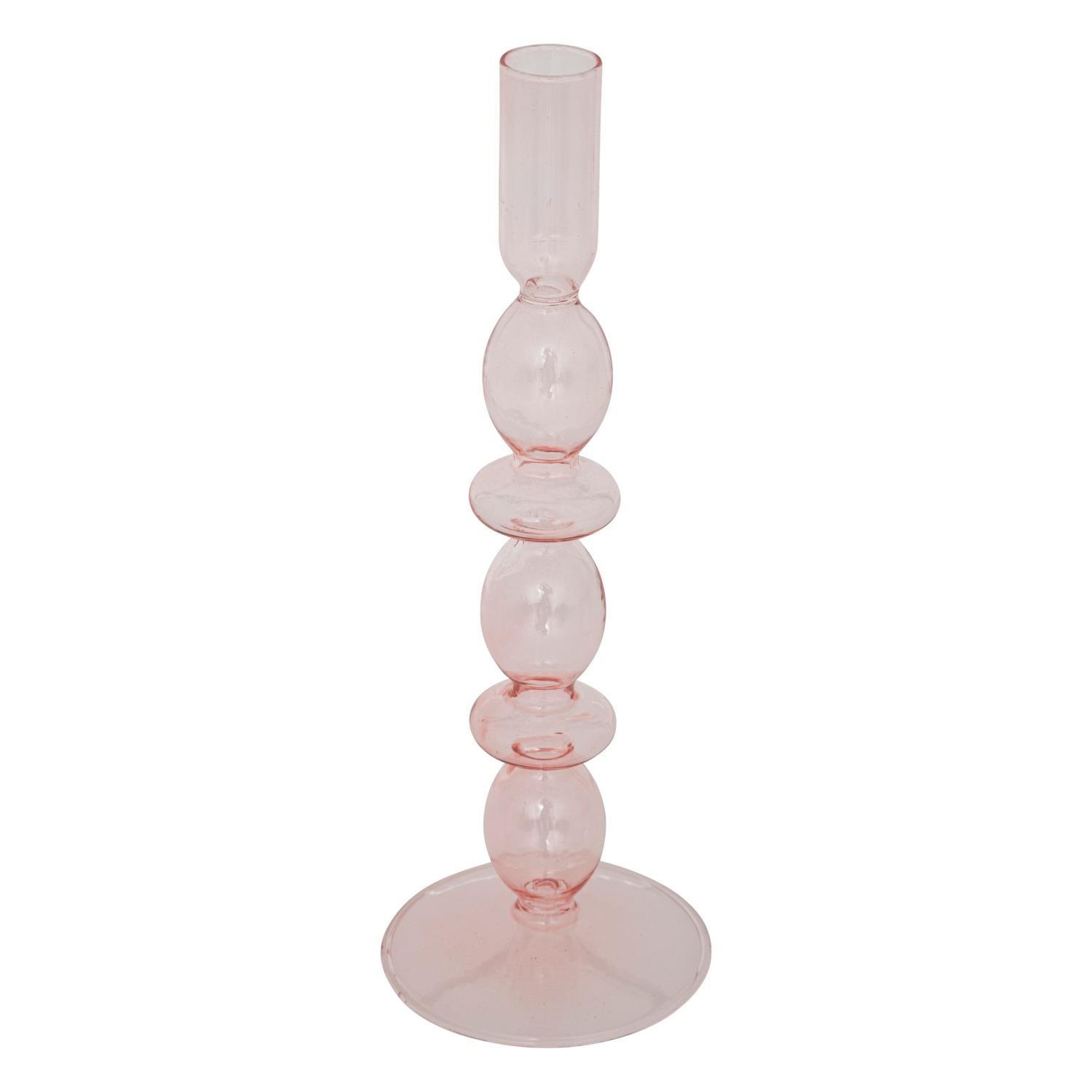 KERZENSTÄNDER für eine Stabkerze 9/9/25,7 cm - Rosa, Glas (9/25.7/9cm) - Atmosphera Createur d´interieur