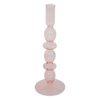 KERZENSTÄNDER für eine Stabkerze 9/9/25,7 cm - Rosa, Glas (9/25.7/9cm) - Atmosphera Createur d´interieur