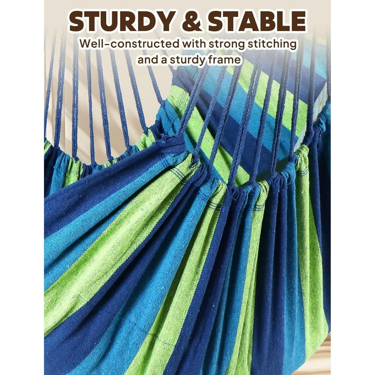 HÄNGESESSEL Blau Grün mit 2 Sitzkissen - Multicolor, Textil (100/1.5/130cm)