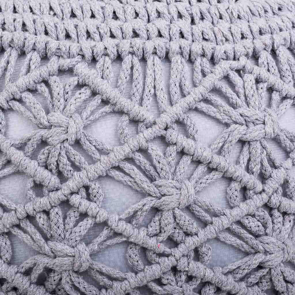 POUF aus Baumwolle, grau, 45x40cm - Grau, Textil (45/40/45cm) - Wanderlust