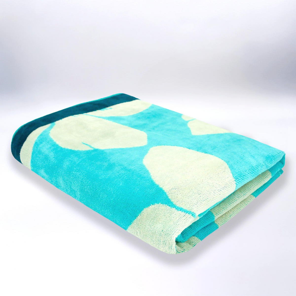 STRANDTUCH aus Veloursfrottee Jacquard Blau 140x180 400g/m² - Freestyle - Blau, Textil (140/180cm) - LE COMPTOIR DE LA PLAGE