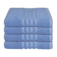 HANDTUCHSET Milano - 4-teilig - 50 x 100 cm - Hellblau - Hellblau, Textil (50/100cm) - SCHIESSER