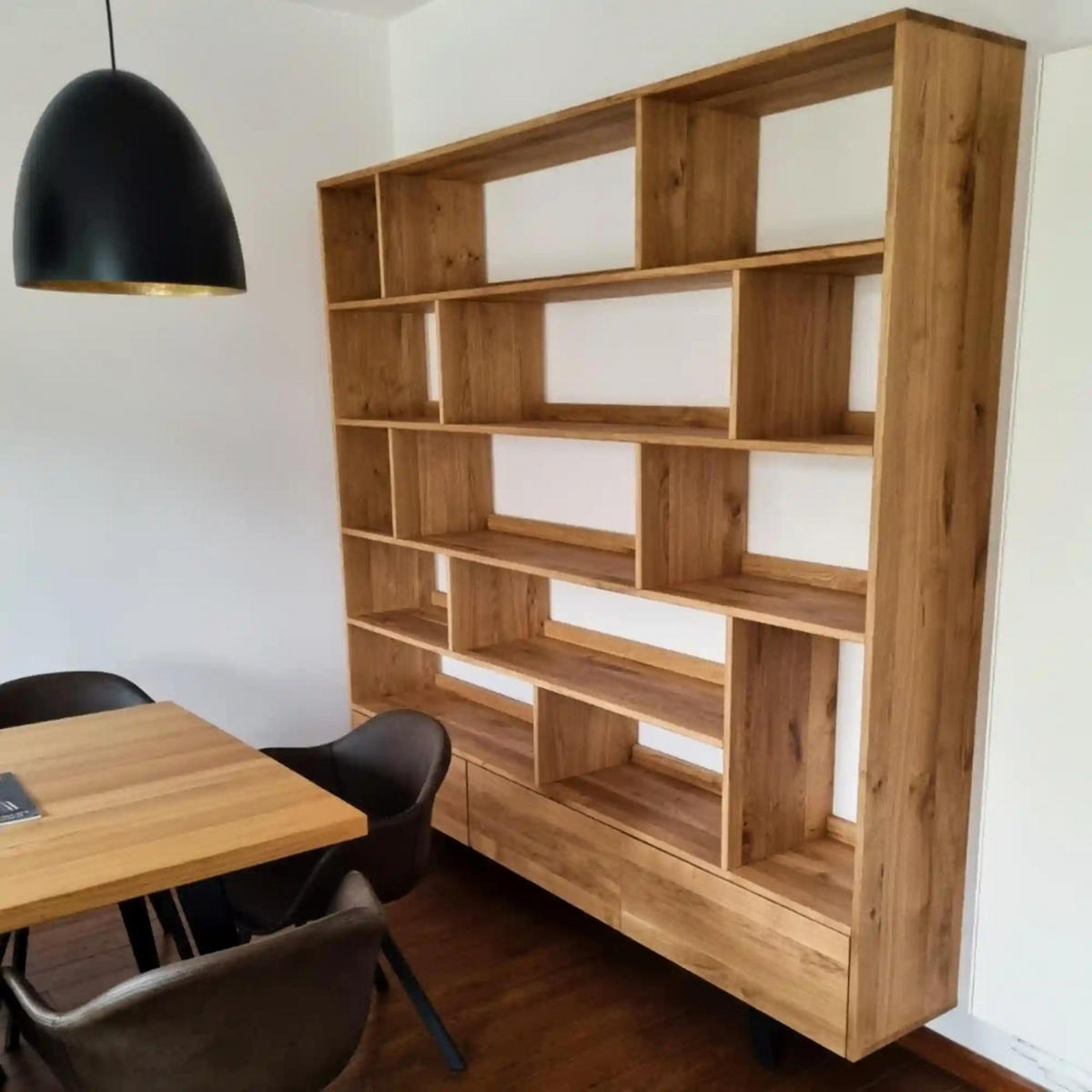 BÜCHERREGAL aus Eiche für das Wohnzimmer VITA - Eichefarben, Holz (220/210/35cm) - Rawood Furniture