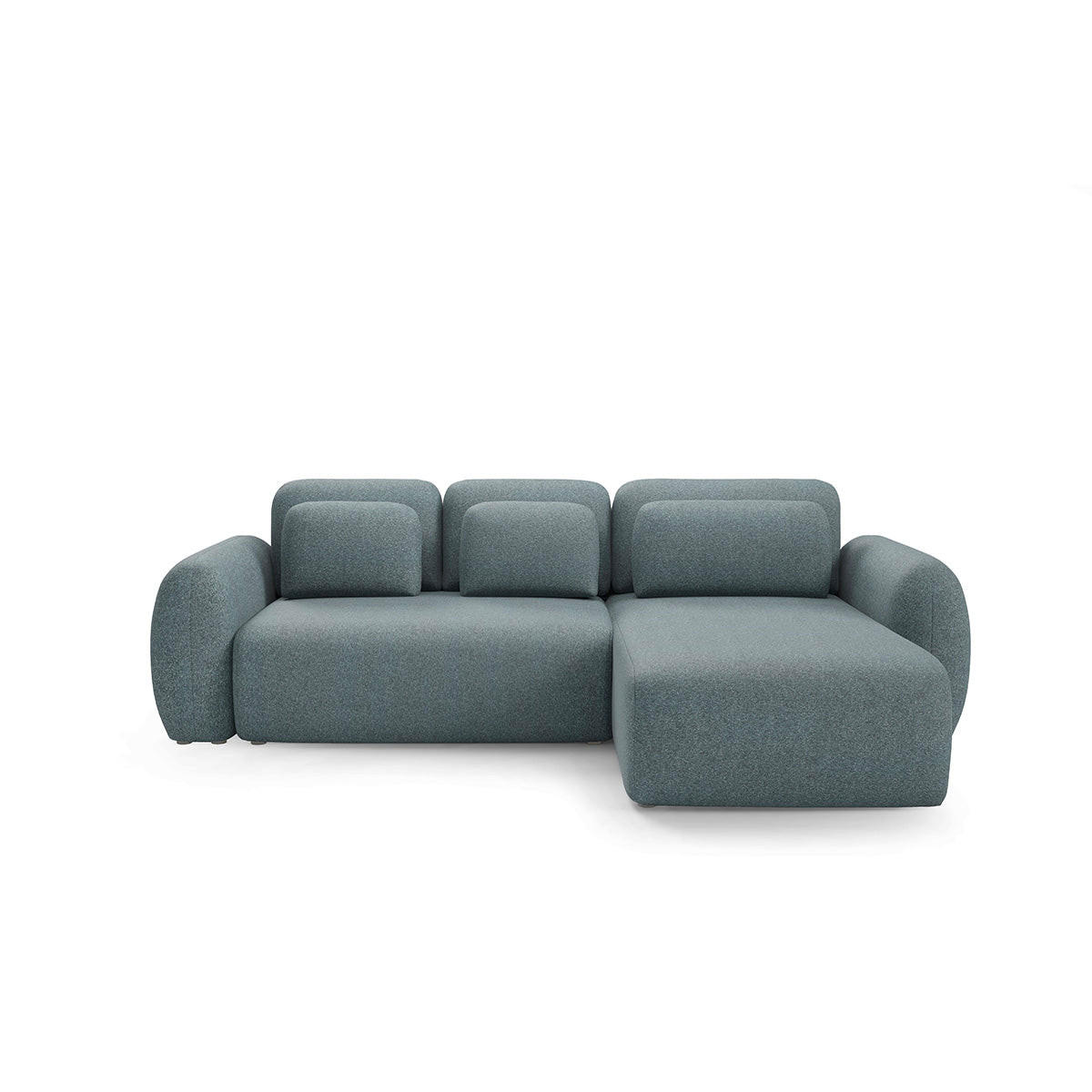 ECKSOFA Carmela 3 Sitzplätze Blau - Blau, Holz (304/190cm) - Petits-meubles
