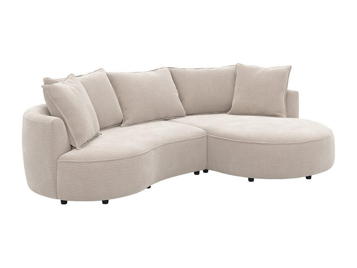 SOFA - 5 Personen - stoff - taupe Ceprano - Taupe, Textil (260/63/160cm) - Vente-Unique
