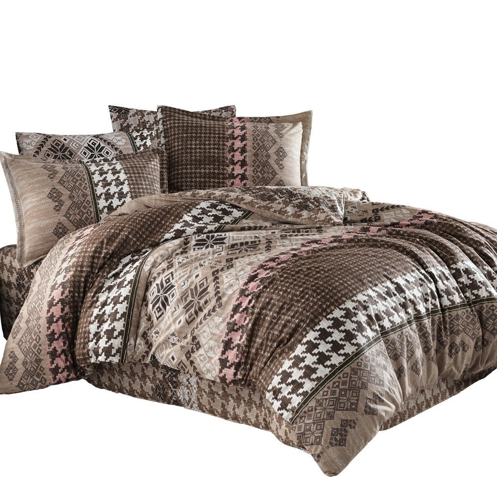 BETTWÄSCHE 5-teilig 200/200 cm ETNIK - Braun, Textil (200/200cm) - ROLFNERS