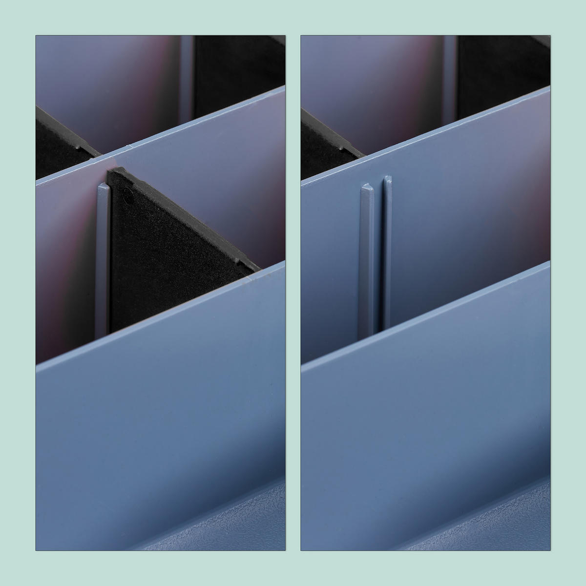 SORTIERBOX Mehrfarbig 3er-Set mit Deckel - Grau, Kunststoff (32/6/26cm) - Relaxdays