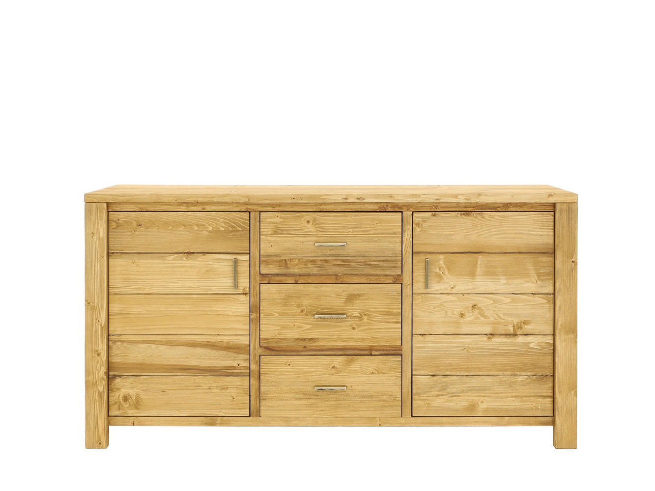 KOMMODE aus Massivholz MIDLAND - Honig, Holz (160/85/46cm) - Seart