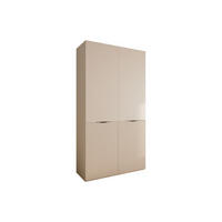 KLEIDERSCHRANK SANDBOX KASHMIR 100 101/49/200 cm Kaschmir / Kaschmir mit LED 4 Zusatzböden - Kaschmir/Schwarz, Holzwerkstoff/Kunststoff (101/200/49cm) - Lookway