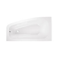 BADEWANNE Eckwanne LUNA 150/80 Links Ablauf & Füße - Weiß, Kunststoff (80/60.5/150cm) - bad land