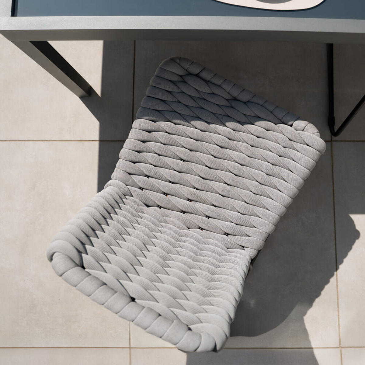 GARTENSTUHL BALERO - 10, Hellgrau - Hellgrau, Kunststoff/Metall (63/85/62cm) - Home Deluxe