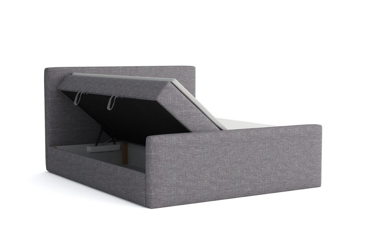 BOXBETT Eivor In Magic Velvet - Schwarz, Holzwerkstoff/Textil (200/200cm) - Fun Möbel