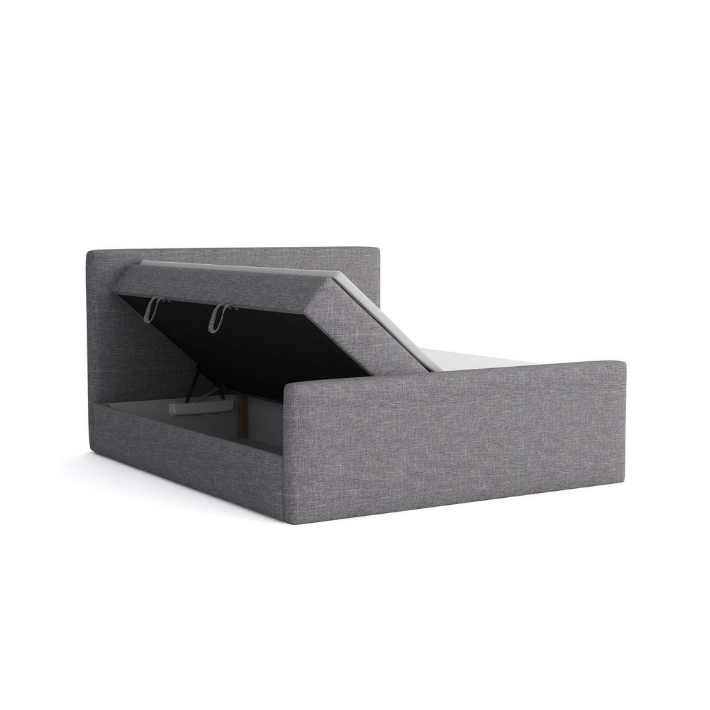 Thumbnail - Fun Möbel Boxbett, Schwarz, Textil, 180x220 cm, Schlafzimmer, Betten, Boxspringbetten