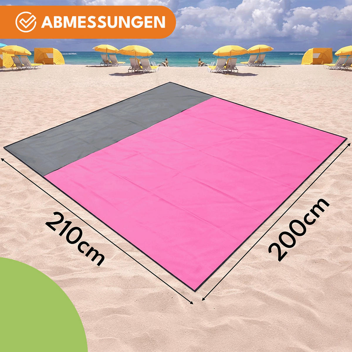 PICKNICKDECKE Wasserdicht 210x200cm - Orange, Textil (200/210cm) - KRUMAD