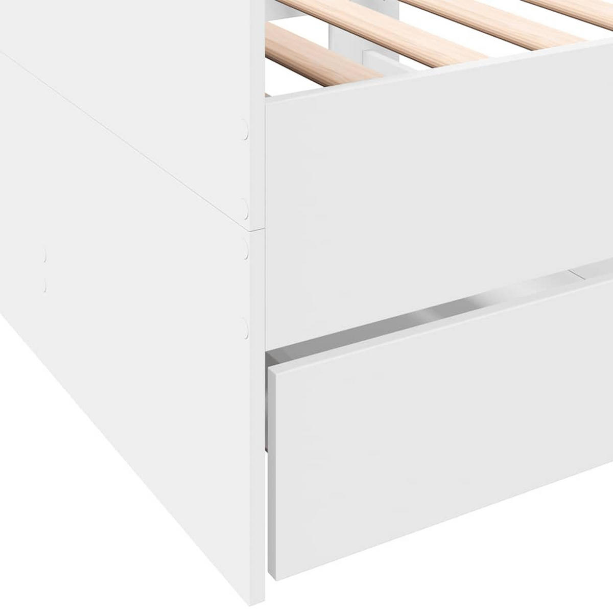TAGESBETT Mit Schubladen Ohne Matratze Weiss 90/200 Cm - Weiß, Holzwerkstoff (90/200cm) - vidaXL