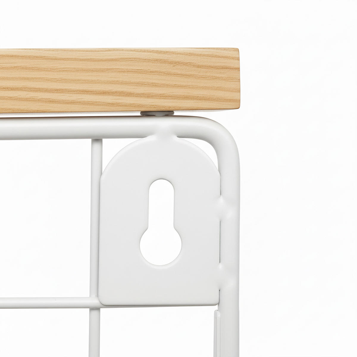 OBSTKORB Wandregal - Weiß, Holzwerkstoff/Metall (30cm) - Relaxdays