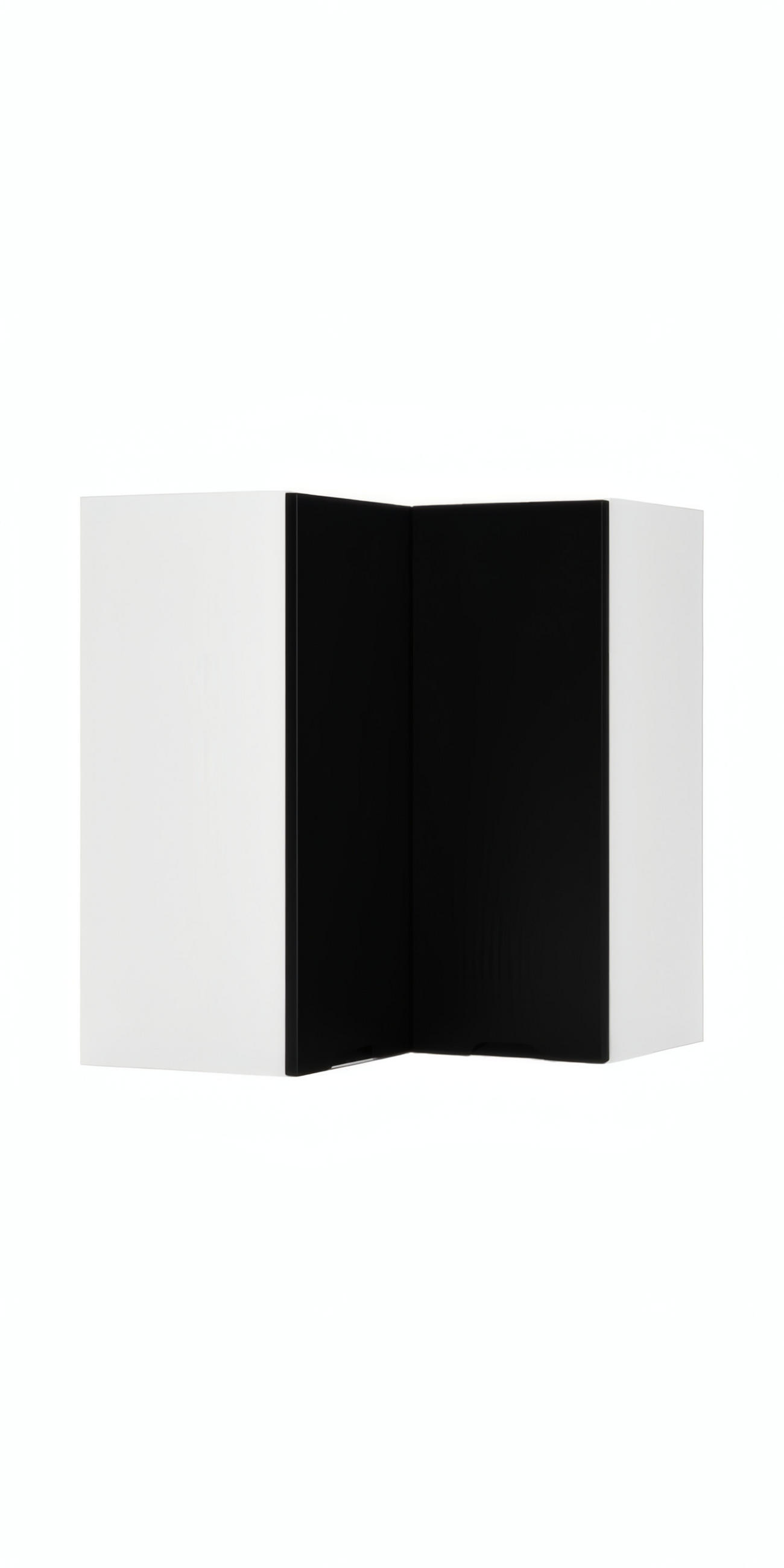 ECKHÄNGESCHRANK WRN P/L - Zivora - Platzsparende Lösung mit Stil - Schwarz, Holz (60/72/60cm) - ROYAL24_MARKT