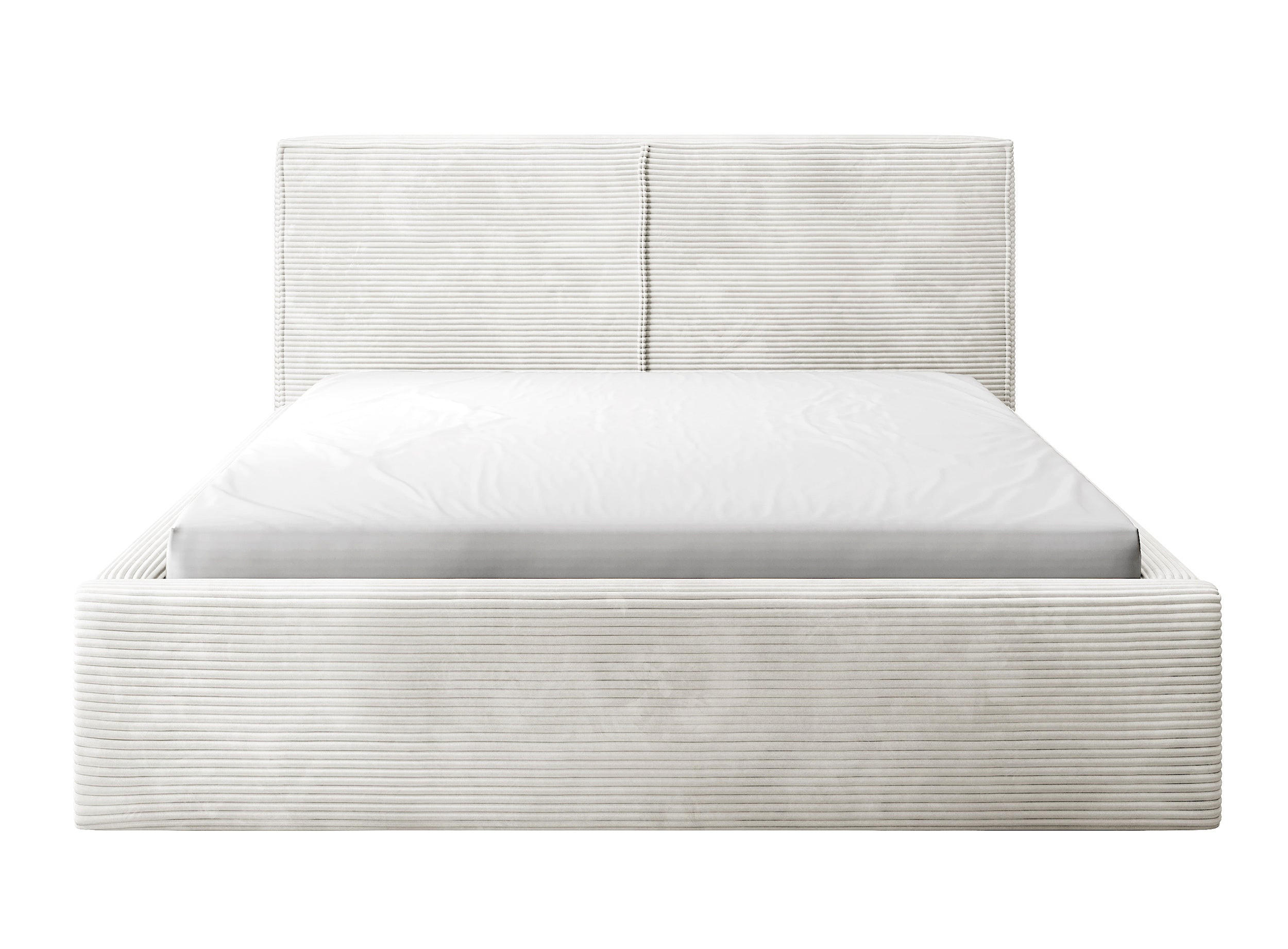 POLSTERBETT Farese Grau-beige Cordbezug 180 cm - Greige, Textil (180/200cm) - Selsey