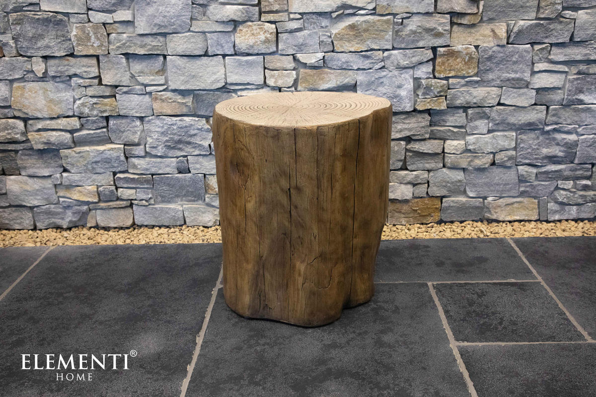 BEISTELLTISCH DAINTREE aus GF-Beton, Wetterbeständig, 49x47x51 cm - Rotbraun, Naturmaterialien (49/47/51cm) - Elementi