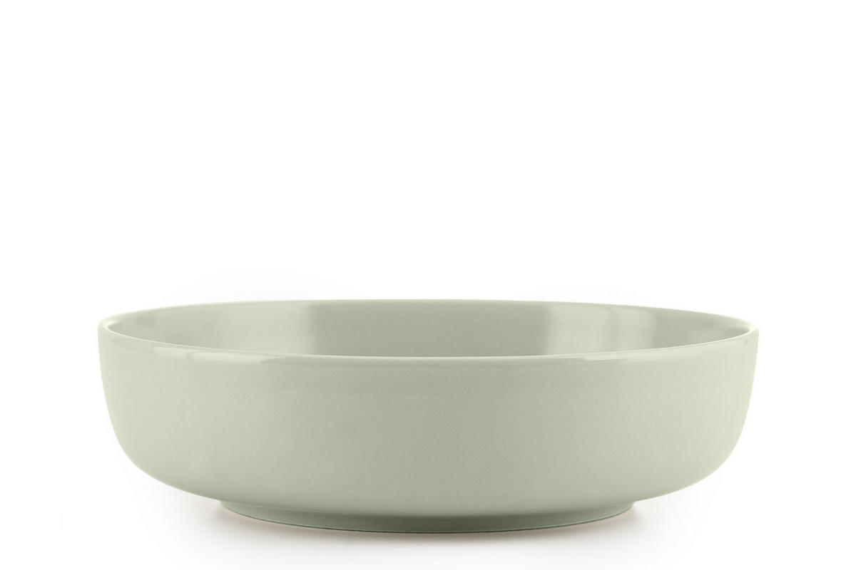 TAFELSERVICE VICTO 6 Personen 18-tlg matt beige/grün/grau - Beige, Keramik (27/2/27cm) - KONSIMO®
