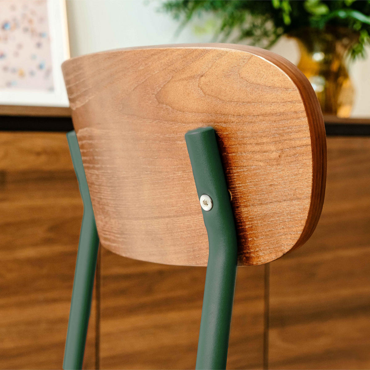 STUHL 2-tlg., Khakigrün - Grün, Metall (46/78/52cm) - Oviala