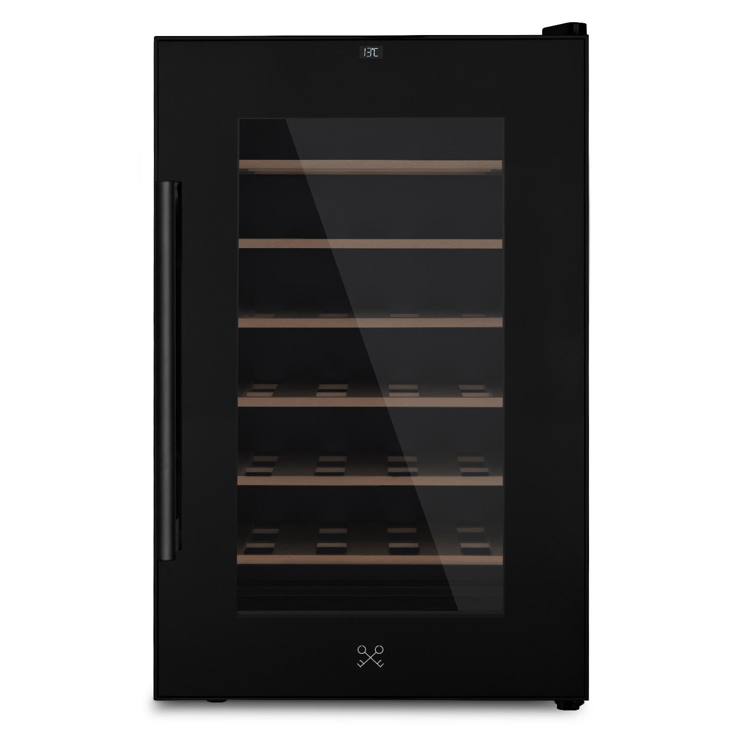 WEINKÜHLSCHRANK CAVCB28 Schwarz, von 28 Flaschen, 70L - Schwarz, Metall (45/73.5/52.5cm) - Les Petits Champs