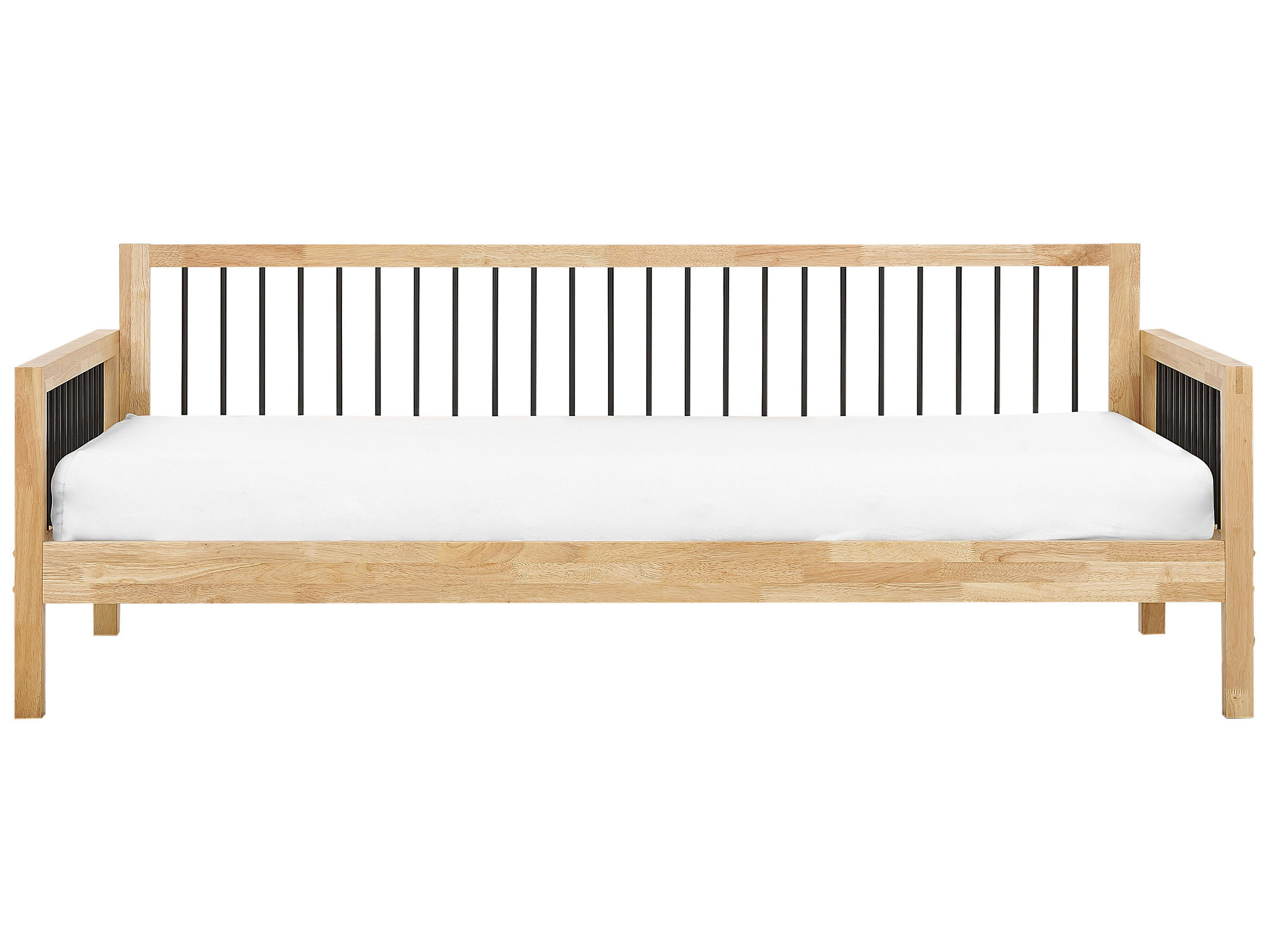 TAGESBETT Holz 90/200 cm Hellbraun Tricot - Hellbraun, Holz - Beliani