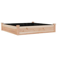 HOCHBEET mit Einsatz 120x120x25 cm Massivholz Tanne - Naturfarben, Holz (120/25/120cm)
