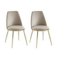 STUHL - 48cm x 54cm - Polyester - beige - NEBINA - Beige, Textil (48/83/54cm) - Vente-Unique