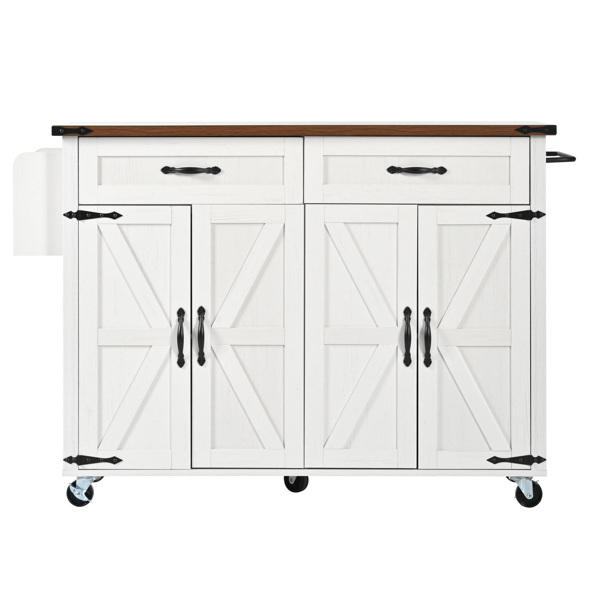 KÜCHENINSEL Weiß 140/45/93 cm - Weiß, Holzwerkstoff (140/93/45cm) - PANGIVO