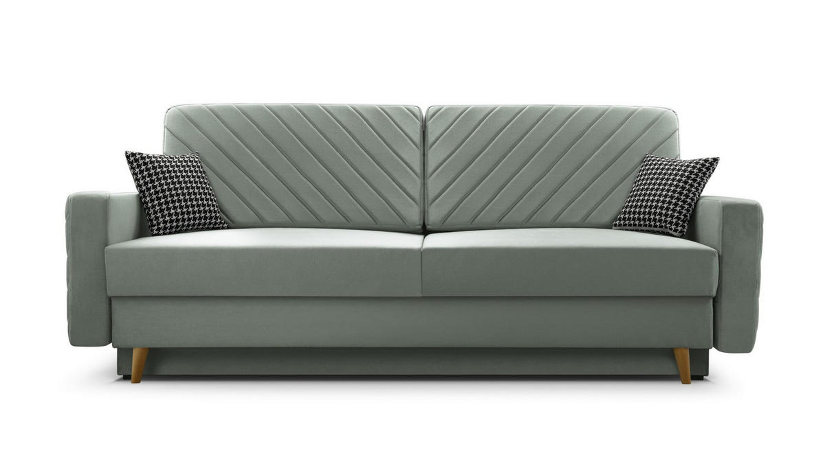 SCHLAFSOFA - California - Kronos 07 Schwarz - Schwarz, Holz (230/96/97cm) - Möblo