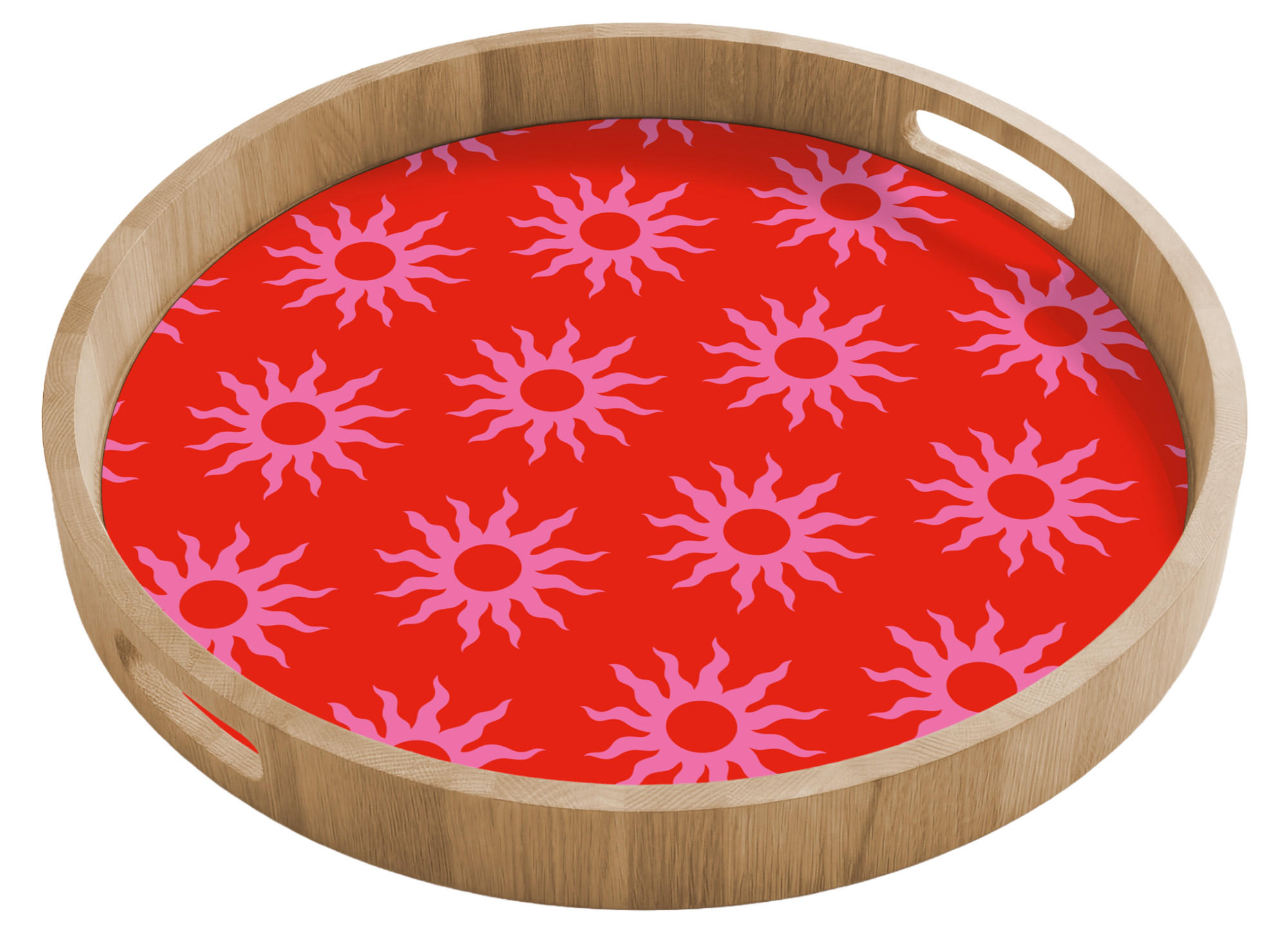 OnlyWow SERVÍROVACÍ PODNOS Slunce - červená - růžová - vzor - léto 50x50 cm