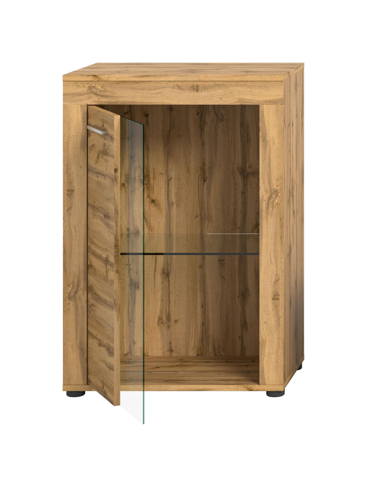 VITRINE JAM (B/H/T: ca. 60/86/35 cm) in Wotan Eiche Nachbildung/Wotan Eiche Nachbildung - Eiche Wotan, Holzwerkstoff (60/86/35cm)