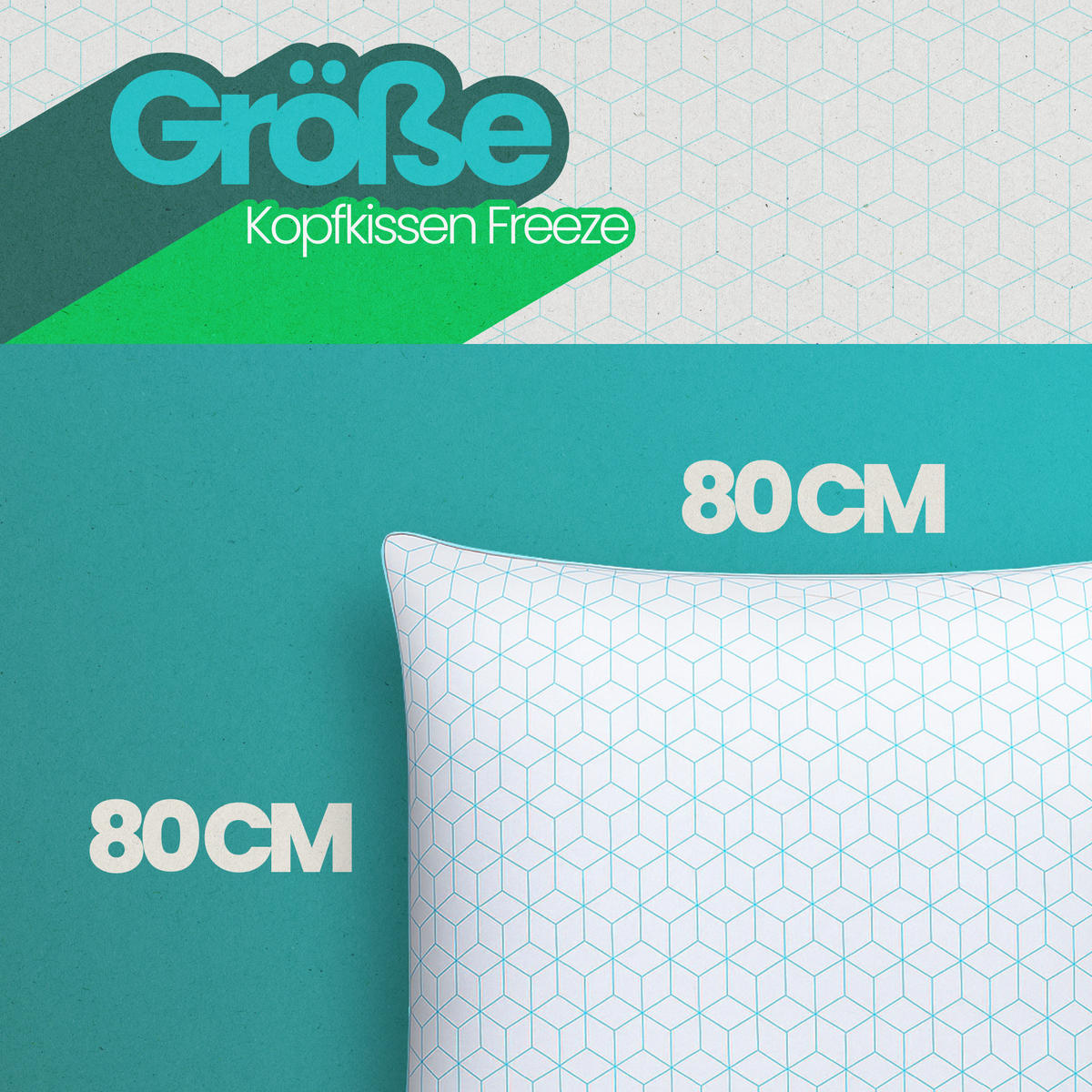 KOPFKISSEN "Freeze" Kühl-Effekt 80x80 cm - Weiß, Textil (80/80cm) - Bestlivings
