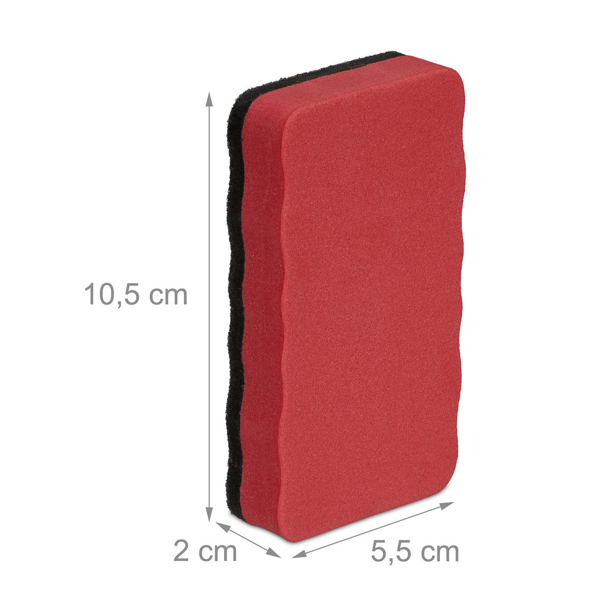 20xWHITEBOARD-SCHWAMM - Multicolor, Textil (10.5/2/5.5cm) - Relaxdays