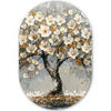 WANDBILD Baum - Gold - Blumen - Abstrakt - Kunst 60x90 cm - Goldfarben, Kunststoff (60/90cm) - MuchoWow