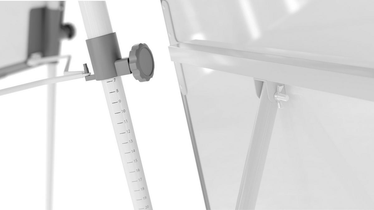 MAGNETISCHES Whiteboard-Flipchart 90x60 cm, Silber - Silberfarben, Metall (100/70/1.2cm) - ALLboards
