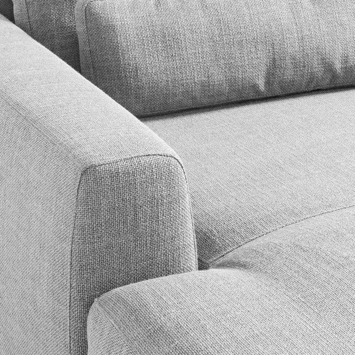 MODULLONGCHAIR - Hellgrau, Textil (126/80/182cm) - home24