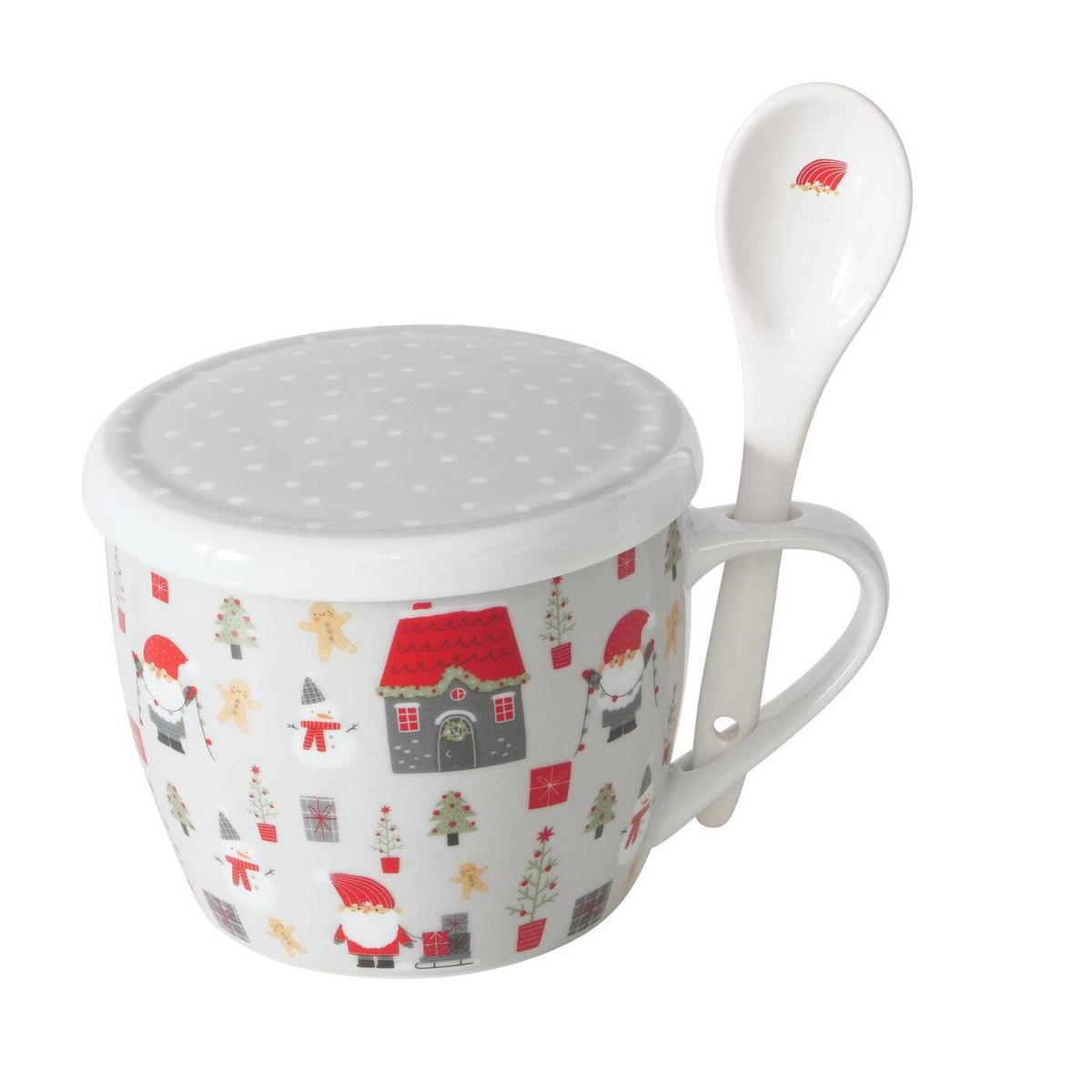 WEIHNACHTSTASSE Jumbo Monti 600 ml - Grau, Keramik (0.6L) - Boltze Home