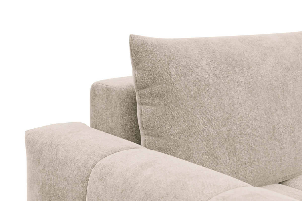 SOFA VERONA 3-Sitzer, Beige - Beige/Schwarz, Holz/Textil (224/83/110cm) - Courtois Laville