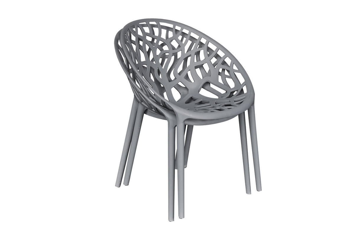 STAPELSTUHL Bilby Gartenstuhl Bistrostuhl Kunststoffstuhl Anthrazit - Anthrazit, Kunststoff (58/80/62cm) - dasmöbelwerk